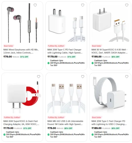 Image of Mobile & Tablet Accessories @ Minimum 80% Discount