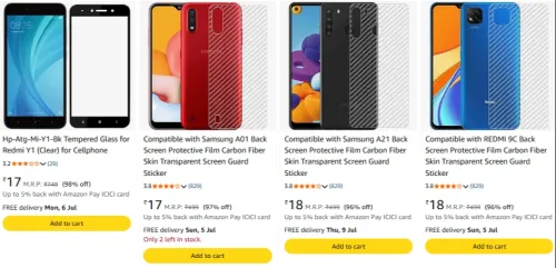 Image of Mobiles tempered glass starting ₹17 