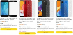 Mobiles tempered glass starting ₹17 