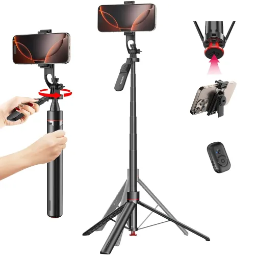Image of Mobilife 71" Selfie Stick Tripod Auto Open 360 Degree Rotating