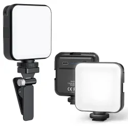 Mobilife LED Video Light Camera Light Laptop Light for Zoom Meeting Photography Lighting 100 LED Beads with Clip Dimmable and Rechargeable for Camera Selfie Stick Tripod Laptop Cellphone