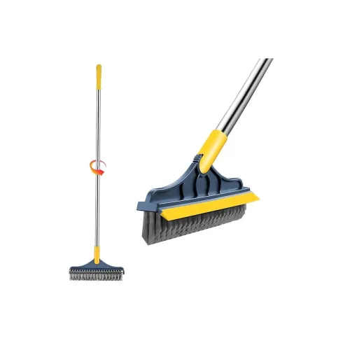 Image of Mobison Premium 2 in 1 Bathroom Cleaning Brush with Wiper for Floor Cleaning Brush with Long Handle, Bathroom Tiles Cle