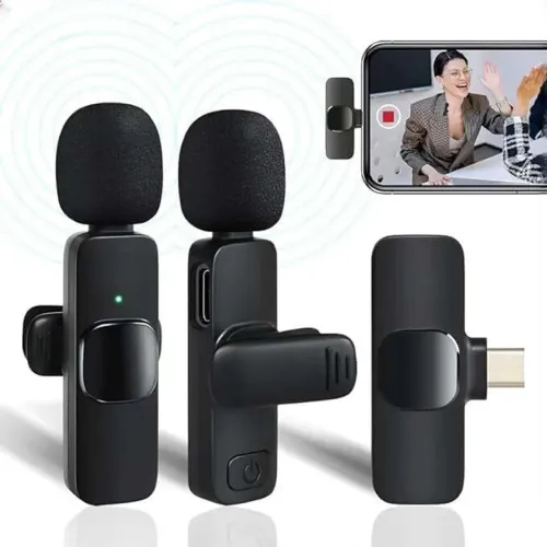 Image of MOBONE 2-in-1 Wireless Lapel Microphone, Voice Recording