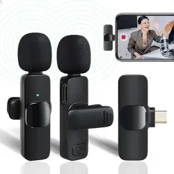 MOBONE 2-in-1 Wireless Lapel Microphone, Voice Recording