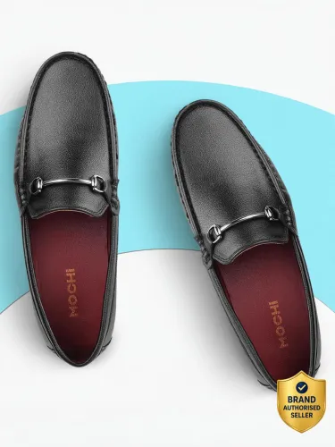 Image of MOCHI Loafers For Men (Black, 8)
