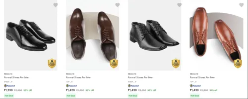 Image of Mochi Men’s Formal Shoes at minimum 50% Discount