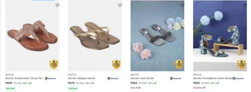 Image of Mochi Women's Footwear at minimum 60% Discount