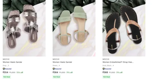 Image of Mochi Women's Heels upto 72% Discount