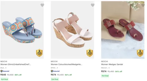 Image of Mochi Womens Wedges Upto 68% Discountt