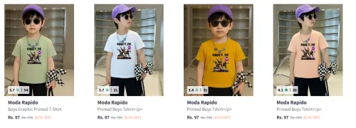 Image of Moda Rapido Boy's T-shirts starting at ₹97