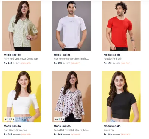 Image of Moda Rapido Clothing at Minimum 90% Discount