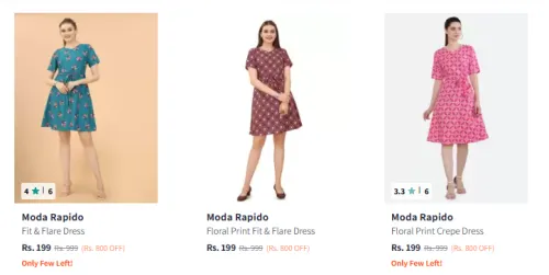 Image of Moda Rapido Flare Dress Starting At ₹199