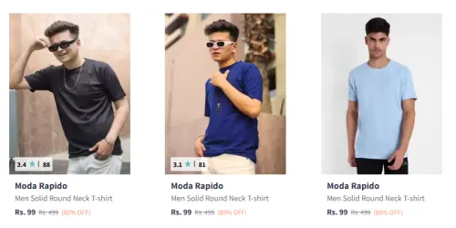 Image of Moda Rapido Men T Shirt Starting At ₹99