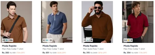 Image of Moda Rapido Men's Polo T-shirts up to 85% Discount