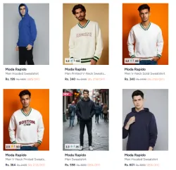 Moda Rapido Mens Sweatshirts & Hoodies starting at ₹199