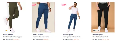 Image of Moda Rapido Men's Track Pants at minimum 70% Discount
