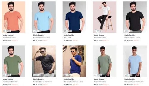 Image of Moda Rapido Men's T-shirt Starting @ ₹99