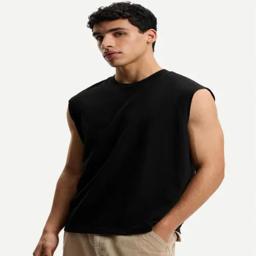 Image of Moda Rapido Round Neck No Sleeves T-shirt