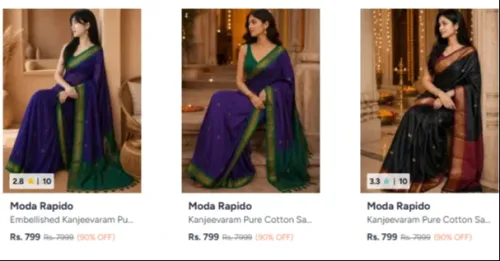Image of Moda rapido saree at upto 90% Discount
