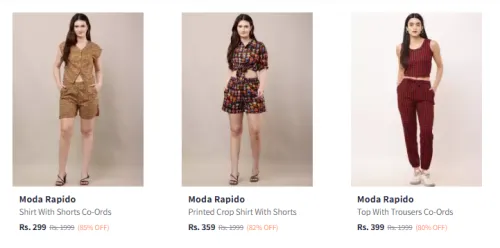 Image of Moda Rapido Shirt With Shorts Starting At ₹299