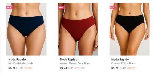 Image of Moda Rapido Women Briefs Minimum 80% Discount