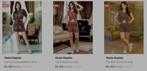 Image of Moda Rapido Women Co-Ords Set Starting @ ₹253