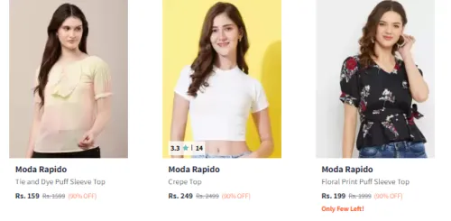 Image of Moda Rapido Women Cotton Top Starting @ ₹159
