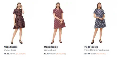Image of Moda Rapido Women Dresses Starting At ₹99