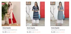 Moda Rapido Women Kurta Starting At ₹189