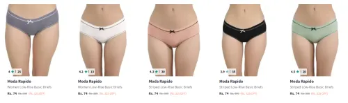 Image of Moda Rapido Women’s Briefs Starting At @₹74