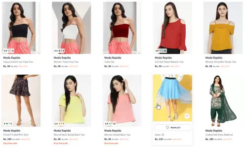 Image of Moda Rapido Women's Clothing Upto 90% Off Starting Prize @ ₹99