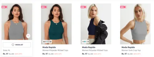 Image of Moda Rapido Women’s Tank Top Starting at ₹97