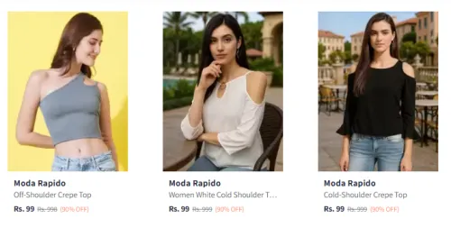 Image of Moda Rapido women's Top Starting At ₹99