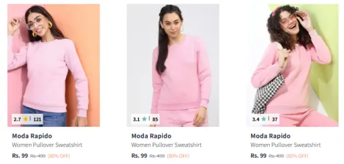 Image of Moda Rapido Women Sweatshirt Starting @ ₹99