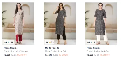 Image of Moda Rapido Women's Kurta Set Starting at ₹299