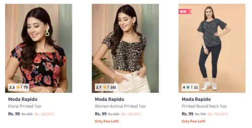 Image of Moda Rapido Women's Top Starting @ ₹99