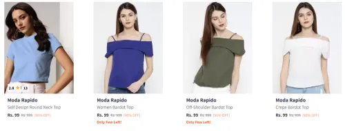 Image of Moda Rapido Women's Tops at ₹99