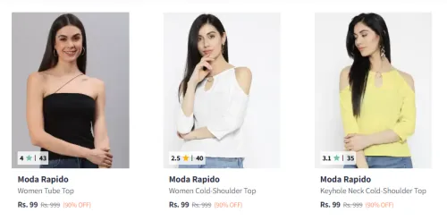 Image of Moda Rapido Women's Tops starting at ₹99