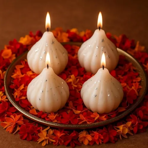 Image of Modak Candle – Scented Mithai Candle, Artistic Design