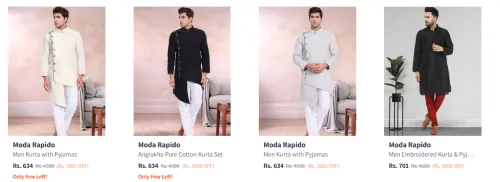 Image of Moda Rapido Men's Kurta Set at minimum 80% Discount