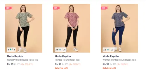 Image of Moda Rapido Women's Printed Top Starting At ₹99