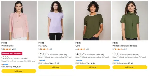 Image of Mode wome's top upto 87% discount 