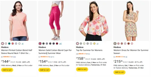 Image of Modeve Women's Western Wear starting @ ₹144