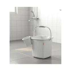 Modware Square Ribbon Plastic Bucket Set