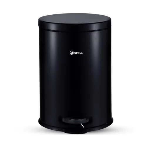 Image of mofna Stainless Steel Plain Dustbin with Pedal, Trash Can, Wastebasket, Garbage Bin for Home, Office, Bathroom, Bedroom,