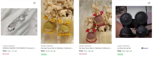 Image of Mohita Collection Earrings at minimum 75% Discount