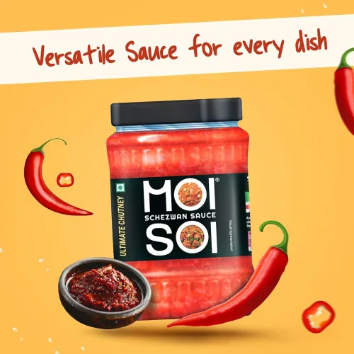 Image of MOI SOI® Schezwan chutney Sauce 575gms glass bottle