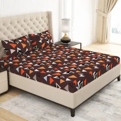 MollisHomes Double Bed Bedsheet Set (1 Bedsheet + 2 Pillow Covers)