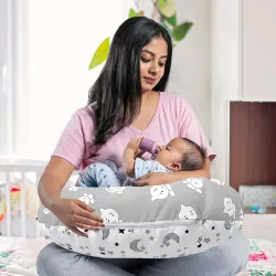 MOM & SON Multipurpose Baby Feeding Pillow | Nursing Support Pillow for Breastfeeding & Bottle Feeding | Maternity Feedi