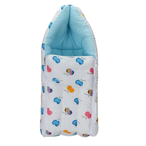 Image of Mommers Baby Carrier Sleeping Bag for Newborns Soft & Cozy Infant Carry Nest | Bedding Set | Blue